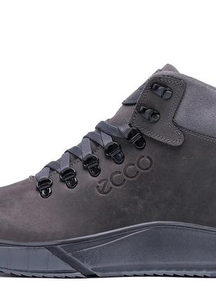 Мужские зимние кожаные ботинки yurgen  grey style