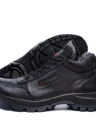 Мужские зимние кожаные ботинки columbia zk antishok winter shoes (в стиле)