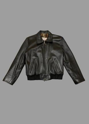 Кожаный бомбер куртка с утеплителем из натуральной кожи пиджак кожанка ветровка теплая кожаная куртка оверсайз