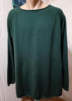 Легкий брендовый мужской свитер реглан с добавлением шерсти р. 46 м