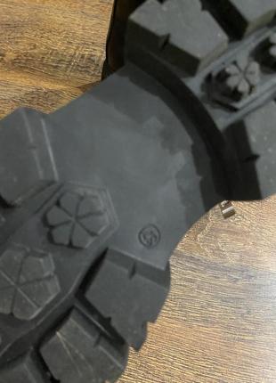 Чорні черевики з шнурками берци з натуральної шкіри масивні zara чёрные ботинки из...