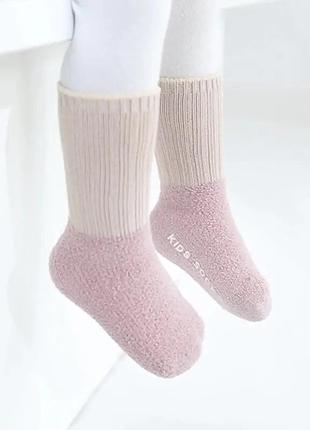 Теплые детские носки антискользящие высокие2 фото