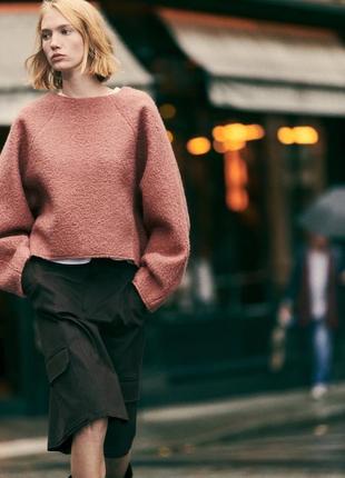 Розовый свитшот из букле zara new
