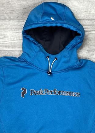 Peak performance кофта балахон s размер голубая оригинал2 фото