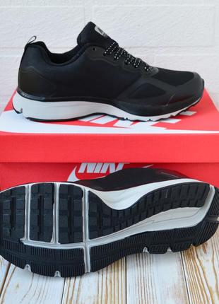 Nike flykit racer goretex кроссовки. термо гортекс мужские зимние осенние водонепроницаемые найк черные с серой ботинки сапоги низкие7 фото