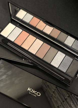 Тени кико палетка kiko soft nude eyeshadow palette 03 cool shades