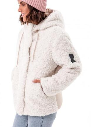 Пуховик женский короткий зимний, утепленный, дизайнерский, бренд, светлый молочный1 фото