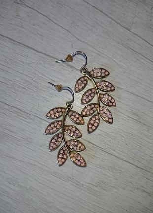 Серьги листья веточка 🌿 сережки6 фото
