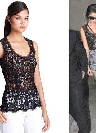 Топ гипюровый, кружевной dolce gabbana , р 46 оригинал