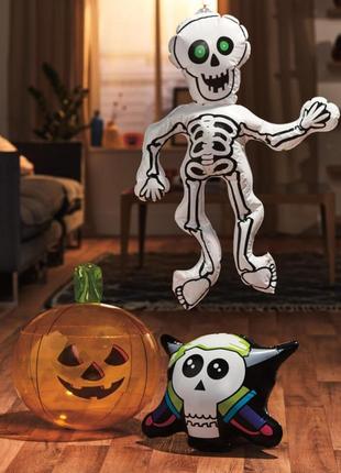 Надувна декорація на halloween. скелет ☠️ фігура прикраса аксесуари для хеллоуїн хелоуїн хеллоуін хелоуін хелловін хєлловін хєловін хеловин george6 фото