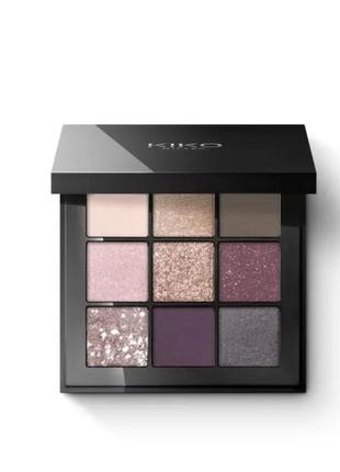 Палитра кико тени kiko milano glamour multi finish eyeshadow palette 04 mauve selection2 фото