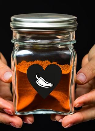 Наклейка на косметику, стикеры для специй. набор 35 шт 2,5*2,5 см сердце с белым перманентным маркером