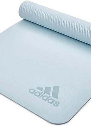 Килимок для йоги adidas premium yoga mat світло-блакитний уні 176 х 61 х 0,5 см adyg-10300bl