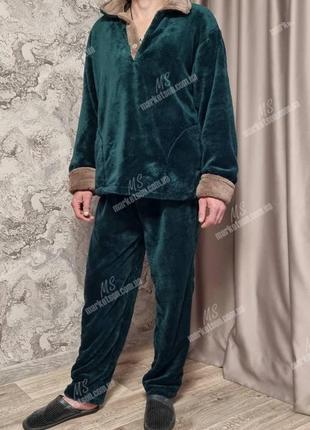 Пижама мужская теплая махровая  48,50,52,54,56,58,60,625 фото