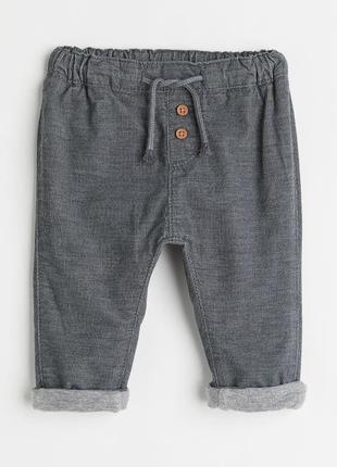 Вельветовые брюки детские вельветы утепленные хлопковой подкладкой для мальчика h&amp;m