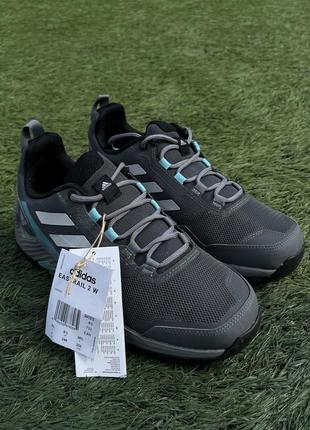 Треккинговые кроссовки от adidas, eastrail 2 w gv7513 grey five/dash grey/mint ton, оригинал3 фото