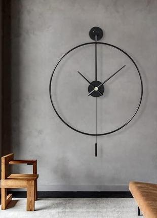 Бесшумные металлические настенные часы для гостиной, спальни, кабинета, офиса. 50см