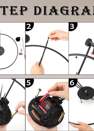 Бесшумные металлические настенные часы для гостиной, спальни, кабинета, офиса. 50см