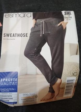 Теплые с начесом спортивные штаны  esmara  германия р.xxl ,3xl