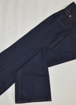 Брендовые темно-синие джинсы кюлоты monki denim пакистан органический коттон этикетка6 фото