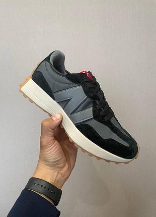 Кроссовки мужские new balance 327 black grey нью беленс