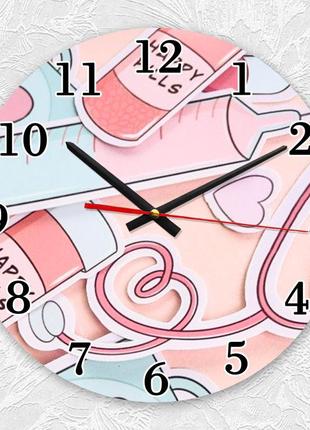 Часы настенные :: медицинский фон (принт 296)