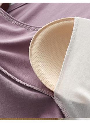 Нічна сорочка піжама для годуючих мам трикотажна на кнопках рене фіолетова м2 фото