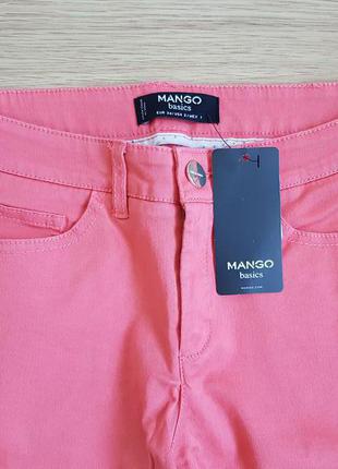 Классные,  брендовые, коралловые джинсы, штаны, mango, р.s5 фото