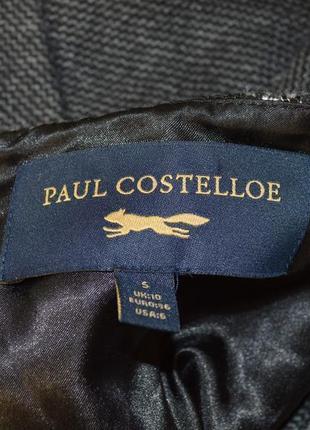 Брендовое серое теплое миди платье paul costelloe акрил вискоза3 фото