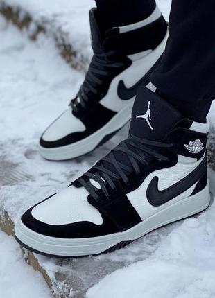 Чоловічі кросівки jordan air max білі зимові хутро