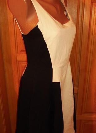 Платье сарафан бело черный стильно р.xs - french connection2 фото