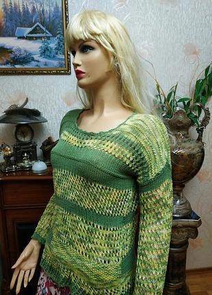 Ажурний в'язаний джемпер светр светрик