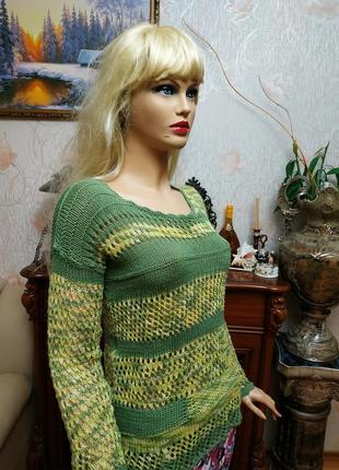 Ажурный вязаный джемпер свитер свитерок4 фото