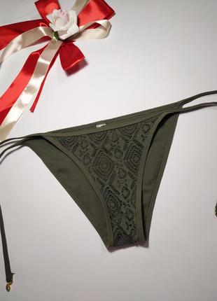 Фактурний низ купальника плавки кольору хакі, розмір м