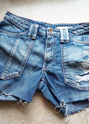 Джинсові шорти teddy smith industry/ шорты джинсовые/ рваные