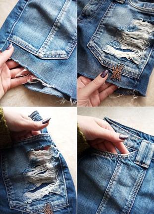 Джинсові шорти teddy smith industry/ шорты джинсовые/ рваные