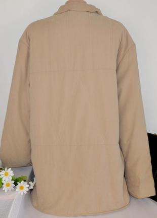 Брендовая утепленная куртка с карманами без капюшона damart большой размер синтепон2 фото