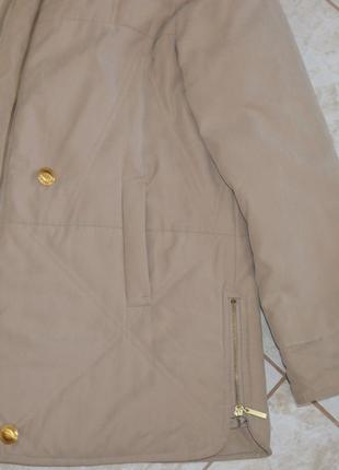 Брендовая утепленная куртка с карманами без капюшона damart большой размер синтепон5 фото