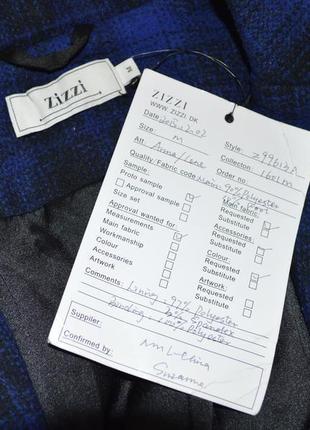 Брендовый черно-синий пиджак жакет с карманами zizzi шерсть этикетка3 фото