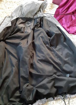 Мега стильная удлиненная обьемная куртка/ветровка в полоску,two danes, p. m- xxl4 фото