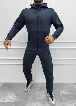 Темно серый спортивный костюм мужской олимпийка штаны4 фото