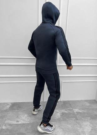 Темно серый спортивный костюм мужской олимпийка штаны5 фото