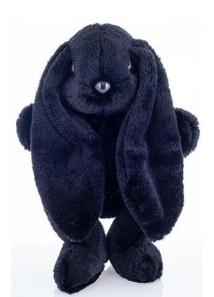 Мягкая игрушка кролик 30 см алина черный1 фото