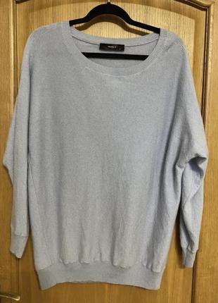 Тонкий удлинённый джемпер пуловер 50-54 р шерсть и кашемир