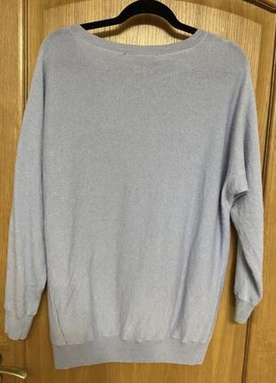 Тонкий удлинённый джемпер пуловер 50-54 р шерсть и кашемир5 фото