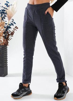 Теплые кашемировые женские брюки боольшой размер6 фото