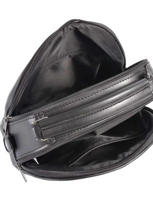 Женская сумка кроссбоди кожзам 806 черная4 фото