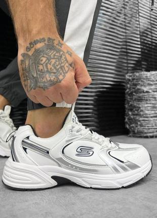 Белые кроссовки мужские демисезонные оверсайз
