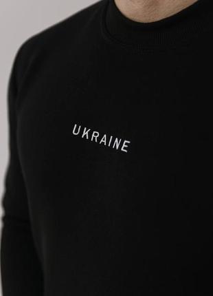 Толстовка мужская зимняя i'm ukrainian черная | кофта на флисе утепленная свитшот мужской2 фото