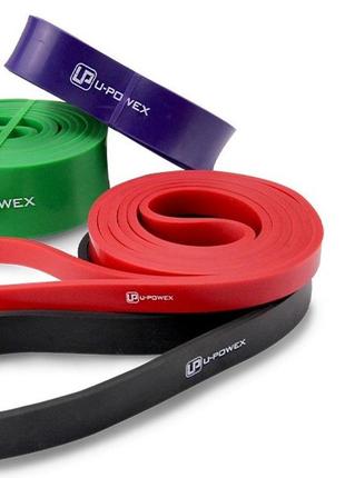 Петли резиновые спортивные эластичные для тренировок резинка для фитнеса u-powex набор 4шт.+ якорь,+ ручки9 фото